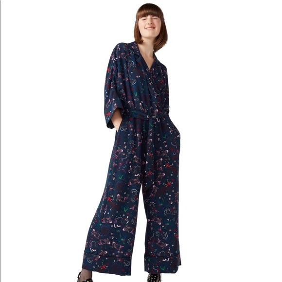 monki floral jumpsuit